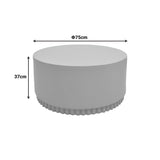 Masuta de cafea Tierra, Aspect travertin, Travertin, D75x37 cm