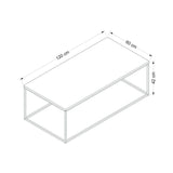 Masuta de Cafea Tiger - Anthracite, Gri, 120x42x60 cm