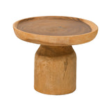 Măsuță de cafea Tobola din lemn Suar, Natural, Ø60x45 cm