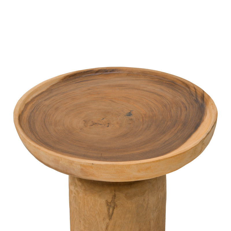 Măsuță de cafea Tobola din lemn Suar, Natural, Ø60x45 cm