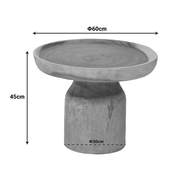 Măsuță de cafea Tobola din lemn Suar, Natural, Ø60x45 cm