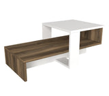 Masuta de cafea Ursena, Nuc - Alb, 80x43.6x16.3 cm