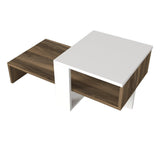 Masuta de cafea Ursena, Nuc - Alb, 80x43.6x16.3 cm