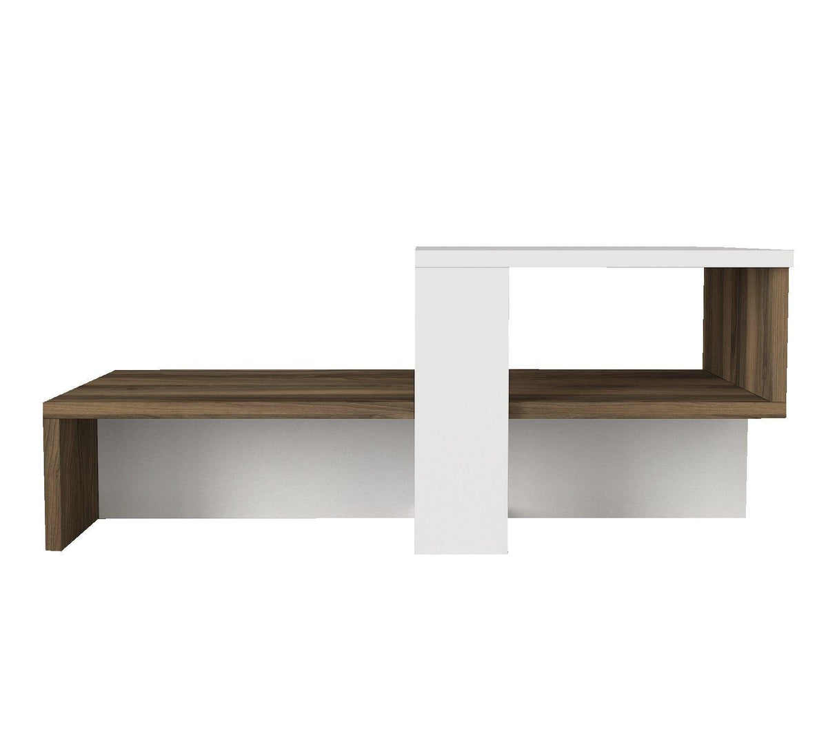 Masuta de cafea Ursena, Nuc - Alb, 80x43.6x16.3 cm