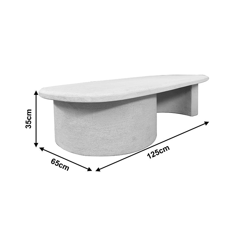 Masuta de cafea Verven, MDF, Alb, 120x60x32 cm