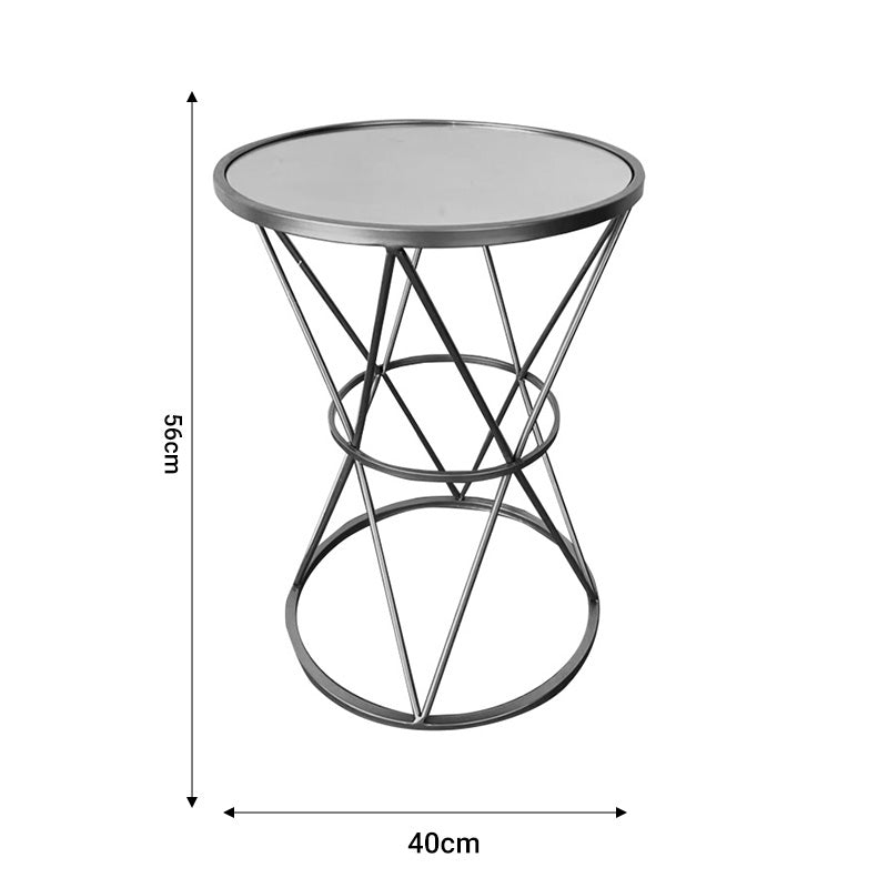 Masuta de cafea Vogaton metal, auriu, 40x40x56 cm, imagine suplimentara