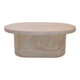 Masuta de cafea Vooge, Aspect travertin, Travertin, 100x64x39 cm