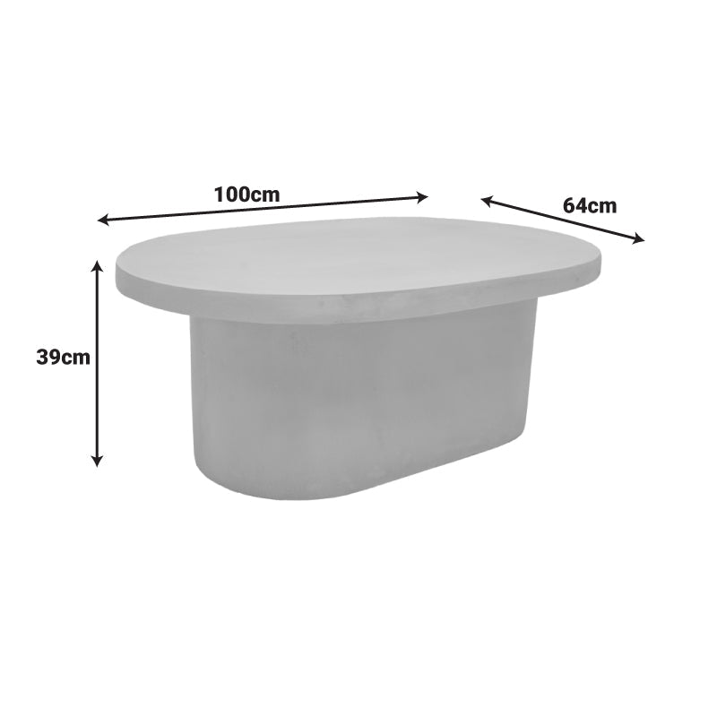 Masuta de cafea Vooge, Crem, 100x64x39 cm