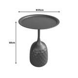 Masuta de cafea Waini, Metal, D39x60 cm - Negru