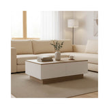 Masuta de cafea Winey, Stil Sonona-Alb, Lemn, 90x60x31 cm
