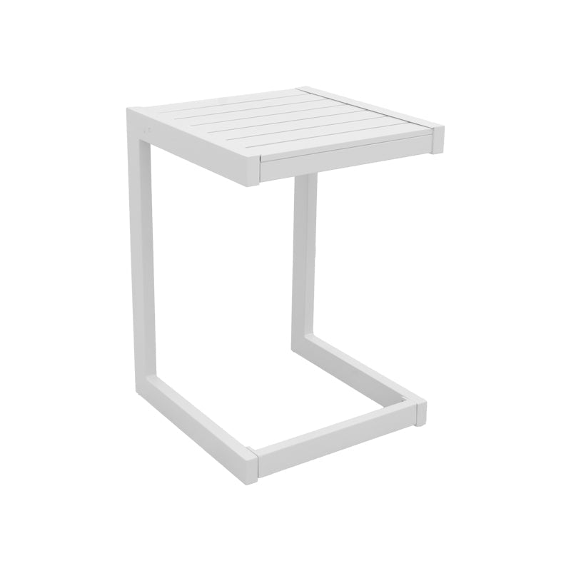 Masuta de exterior Aether din aluminiu, Alb - Antracit, 38x37x53 cm - Alb