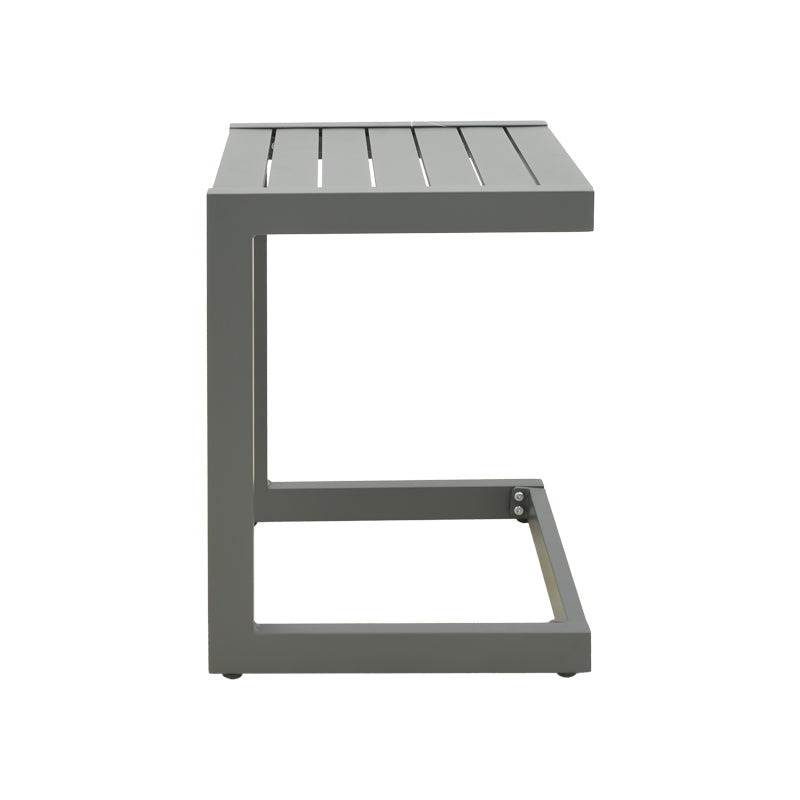 Masuta de exterior Aether din aluminiu, Alb - Antracit, 38x37x53 cm - Antracit