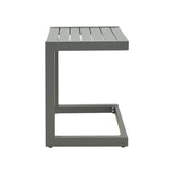 Masuta de exterior Aether din aluminiu, Alb - Antracit, 38x37x53 cm - Antracit