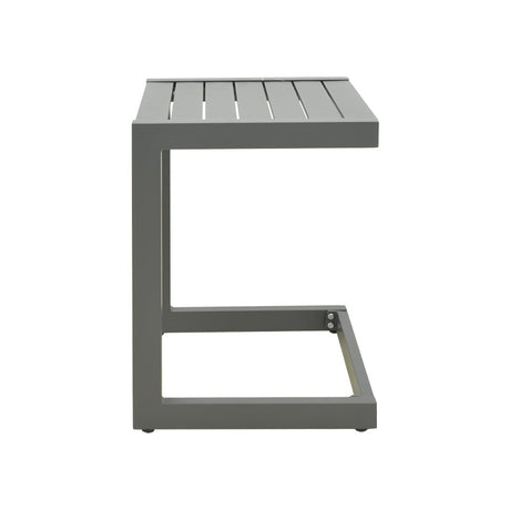 Masuta de exterior Aether din aluminiu, Alb - Antracit, 38x37x53 cm