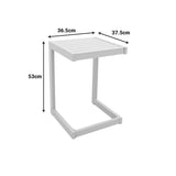 Masuta de exterior Aether din aluminiu, Alb - Antracit, 38x37x53 cm - Antracit