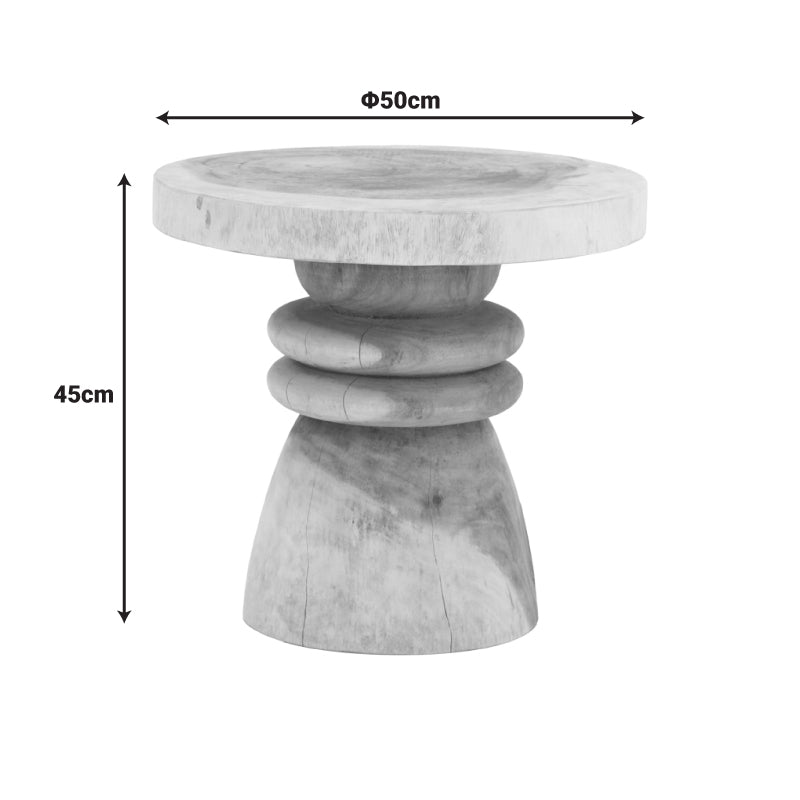 Nuc | SKU: 422-000011 | Măsuță laterală Bolemo, Nuc, Ø50x45 cm, varianta Nuc, produs pentru amenajarea locuinței, disponibil online în România la CasaMob