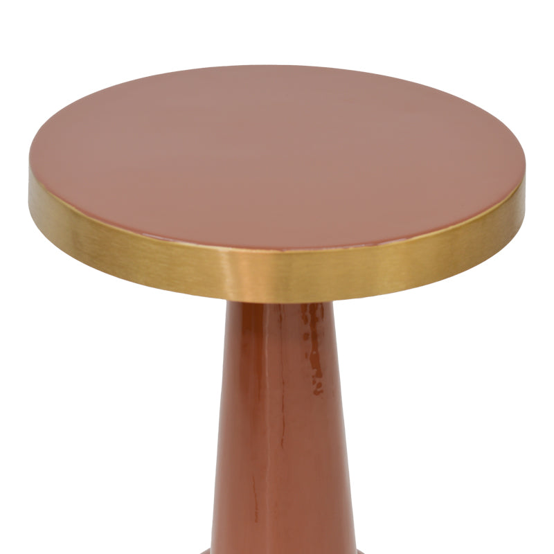 Masuta laterala Easyful metal, aurie, 40x40x65 cm