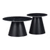 Masuta laterala Fabrin marmura neagra piatra sinterizata-metal, negru, 50x50x46 cm