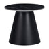 Masuta laterala Fabrin piatra sinterizata neagra cu metal, negru, 50x50x46 cm