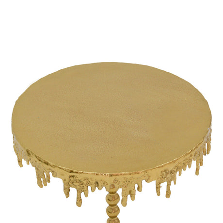Masuta laterala Fropio metal, auriu, 40x40x44 cm