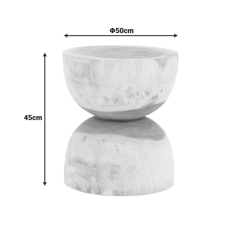 Natur | SKU: 422-000006 | Măsuță laterală Hourglass, Ø40x45 cm, varianta Natur, produs pentru amenajarea locuinței, disponibil online în România la CasaMob