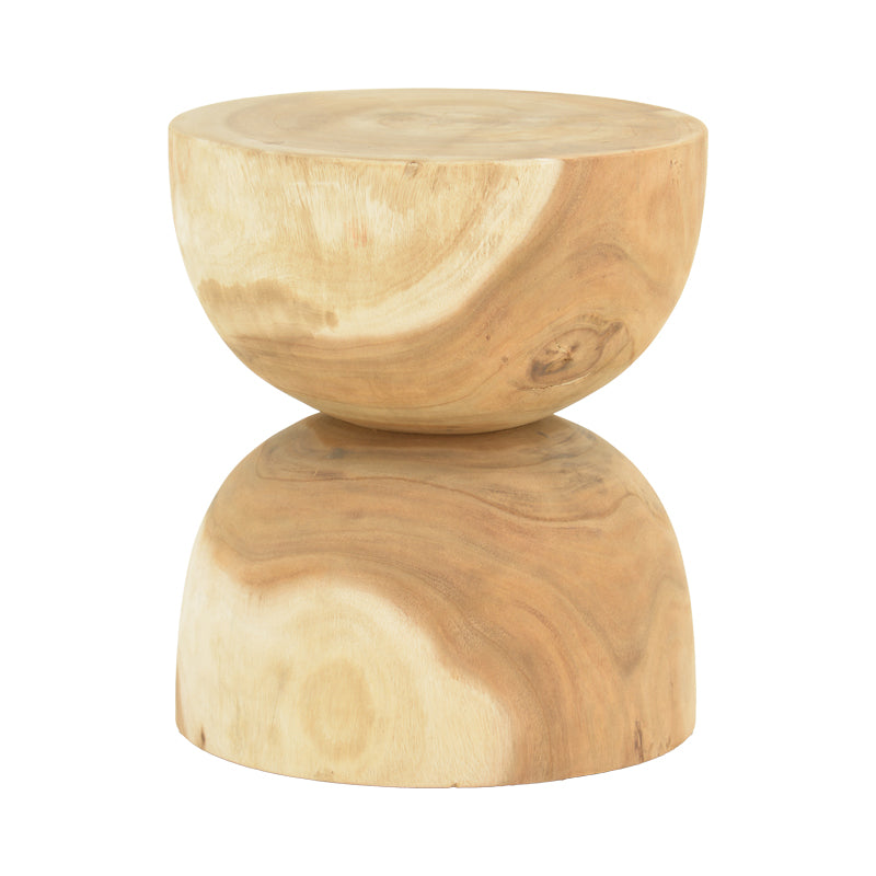 Nuc | SKU: 422-000008 | Măsuță laterală Hourglass, Ø40x45 cm, varianta Nuc, produs pentru amenajarea locuinței, disponibil online în România la CasaMob