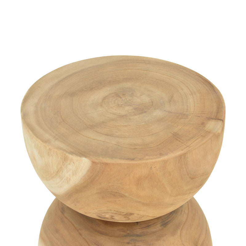 Nuc | SKU: 422-000008 | Măsuță laterală Hourglass, Ø40x45 cm, varianta Nuc, produs pentru amenajarea locuinței, disponibil online în România la CasaMob