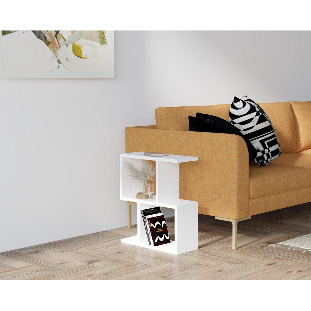 Masuta laterala Lays, Alb, 45x51,4x17 cm