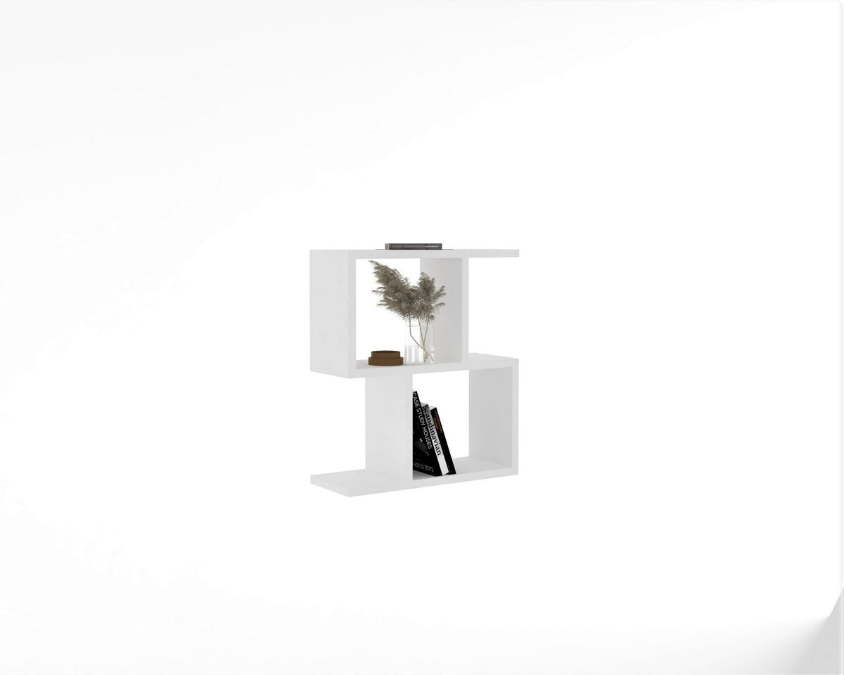 Masuta laterala Lays, Alb, 45x52x17 cm, imagine suplimentara