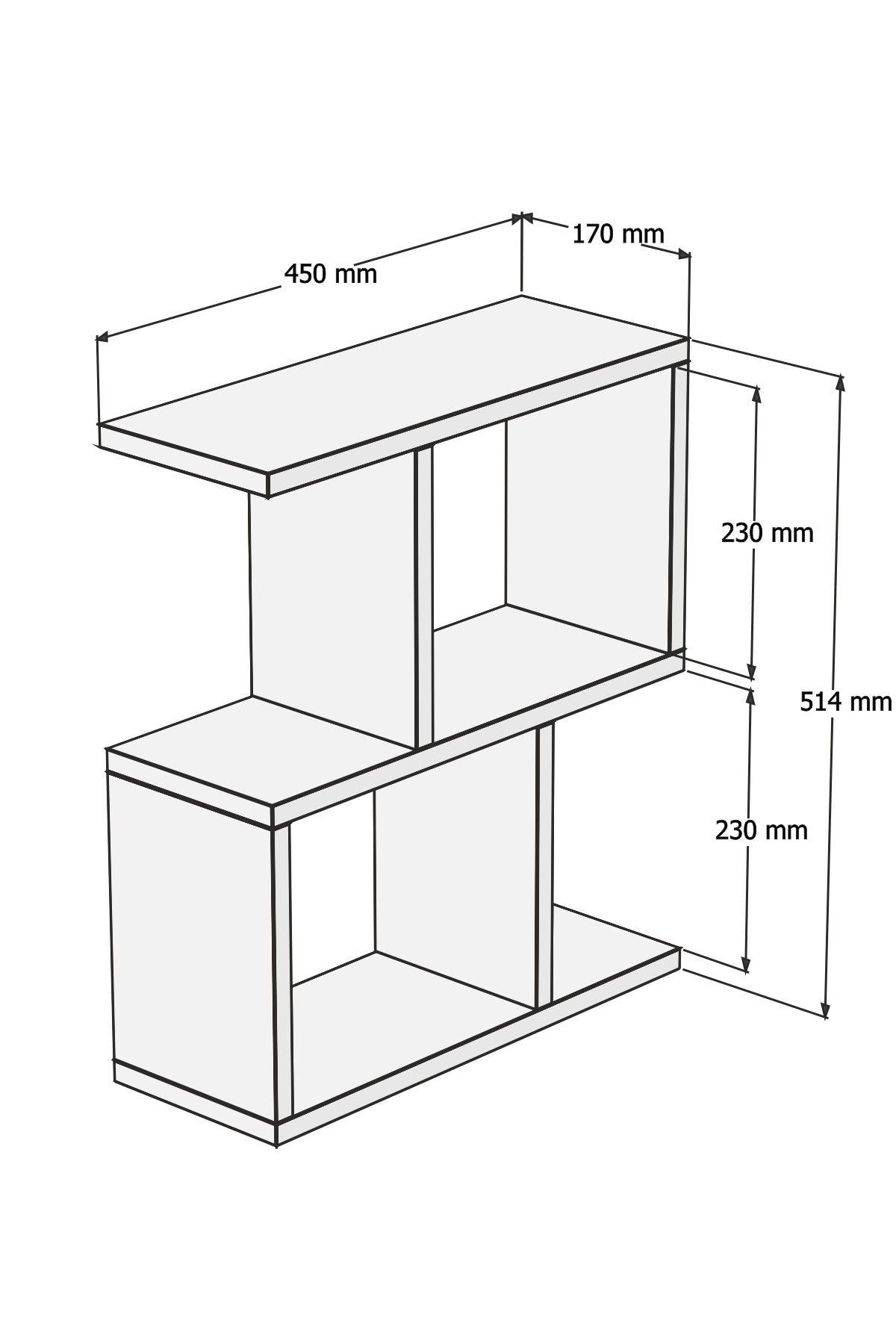 Masuta laterala Lays, Alb, 45x52x17 cm