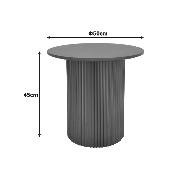 Masuta laterala Dovel, MDF si metal, D50x50 cm - Negru