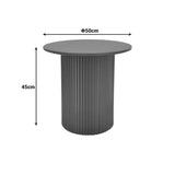 Masuta laterala Dovel, MDF si metal, D50x50 cm - Negru