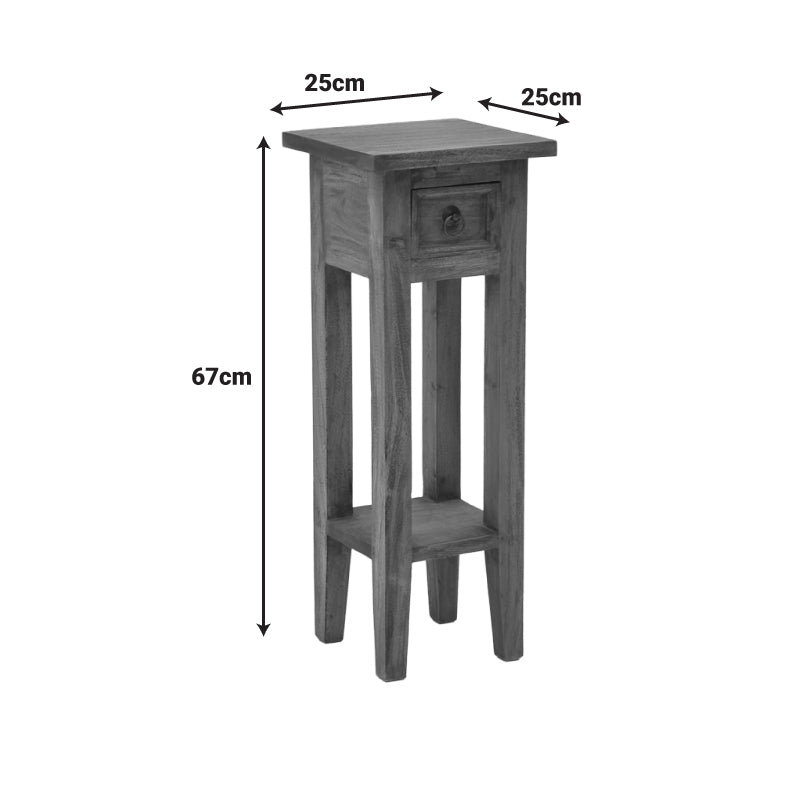 Nuc | SKU: 336-000048 | Măsuță laterală Orkney, 25x25x67 cm, varianta Nuc, produs pentru amenajarea locuinței, disponibil online în România la CasaMob