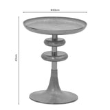 Masuta laterala Trego metal auriu si, alb, 33x33x42 cm
