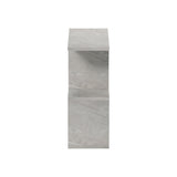 Masuta laterala Wesmol cu raft, Gri cu efect marmura, 50x20x50 cm - Gri