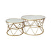 Masute cafea Pelosif Auriu set 2buc metal, 80x80x48 cm
