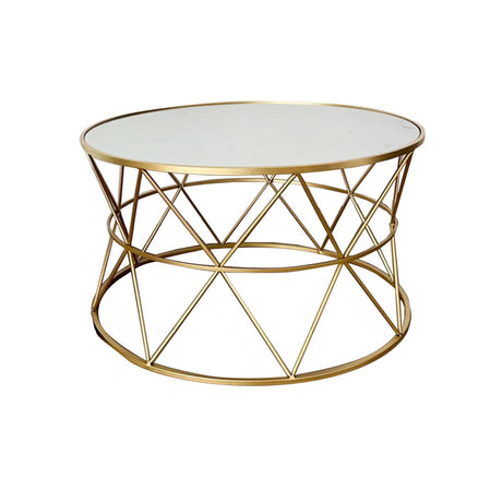 Masute cafea Pelosif Auriu set 2buc metal, 80x80x48 cm