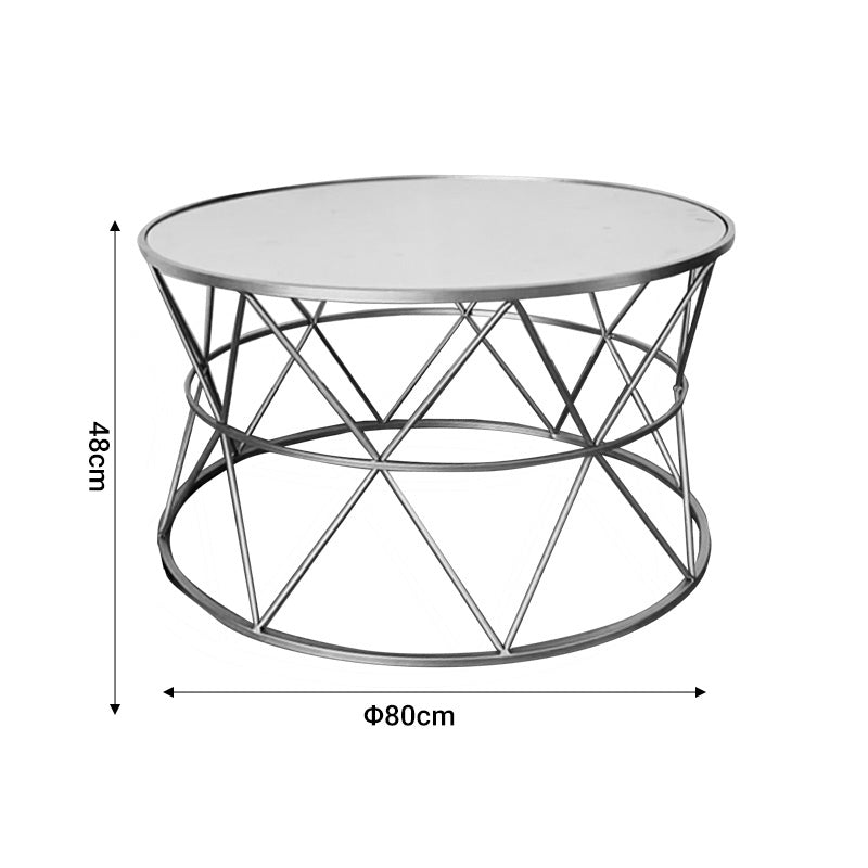 Masute cafea Pelosif Auriu set 2buc metal, 80x80x48 cm