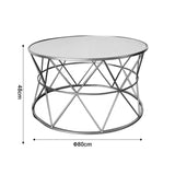 Masute cafea Pelosif Auriu set 2buc metal, 80x80x48 cm