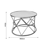 Masute cafea Pelosif Auriu set 2buc metal, 80x80x48 cm