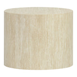 Masute laterale 2 bucati cu aspect de travertin Zonar, Bej, 45x45x50 cm