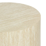 Masute laterale 2 bucati cu aspect de travertin Zonar, Bej, 45x45x50 cm