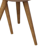 Mese laterale set Perjene de 3 bucati si lemn, Alb - Natural, 37x37 cm - Natural