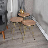 Măsuțe laterale Wakmi, Set 3 piese, 33x33x55 cm - Măsuțe laterale Wakmi, Set 3 piese, 33x33x55 cm - 321-000068