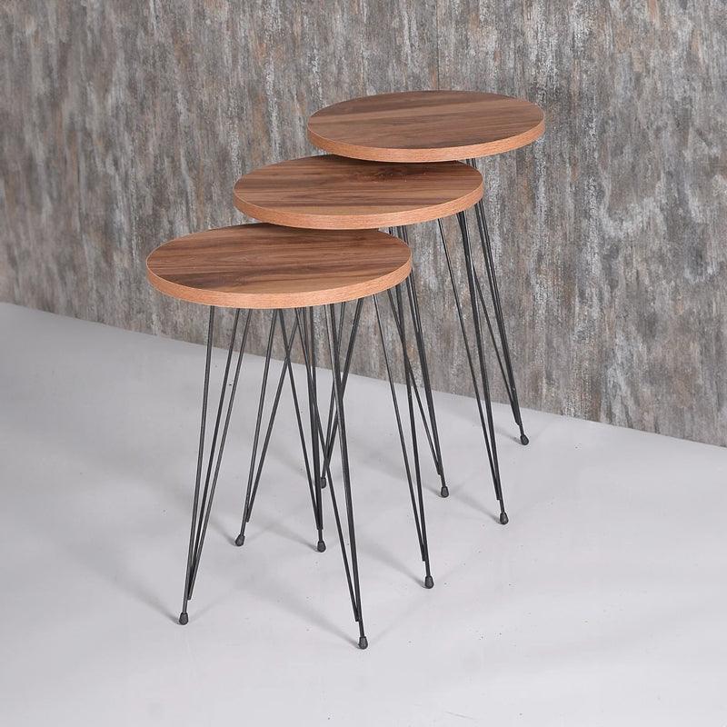 Măsuțe laterale Wakmi, Set 3 piese, 33x33x55 cm - Măsuțe laterale Wakmi, Set 3 piese, 33x33x55 cm - 321-000070