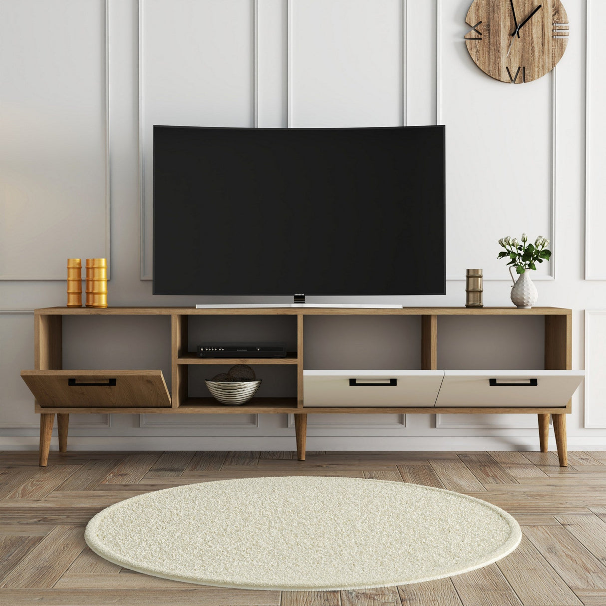 Comodă TV Exxen - Oak White_389MZA1177