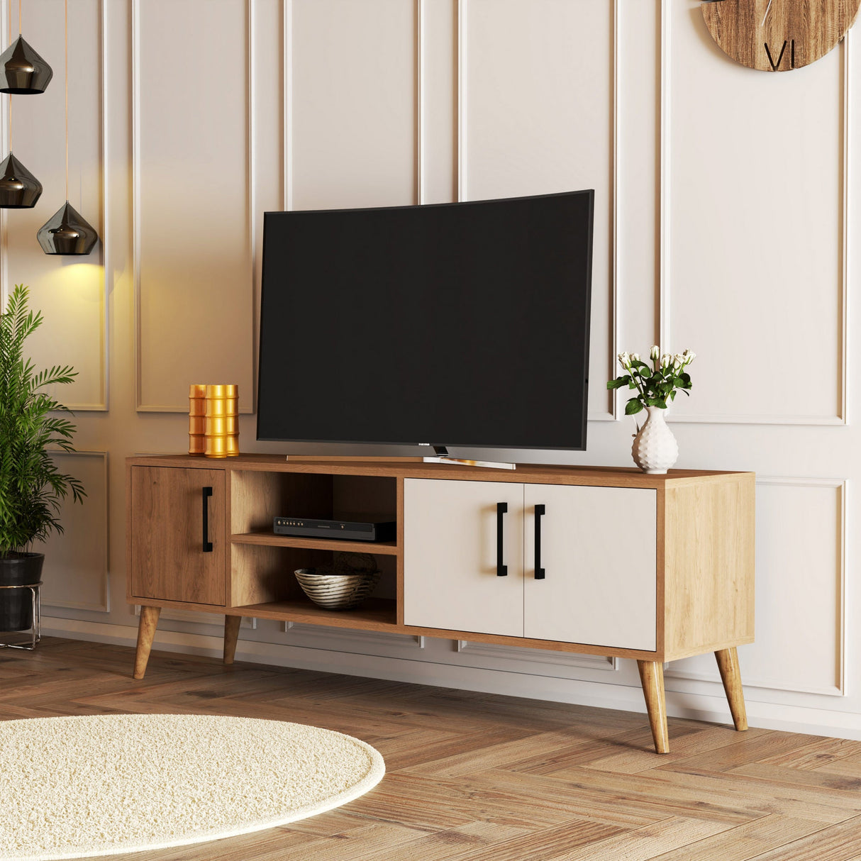 Comodă TV Exxen - Oak White