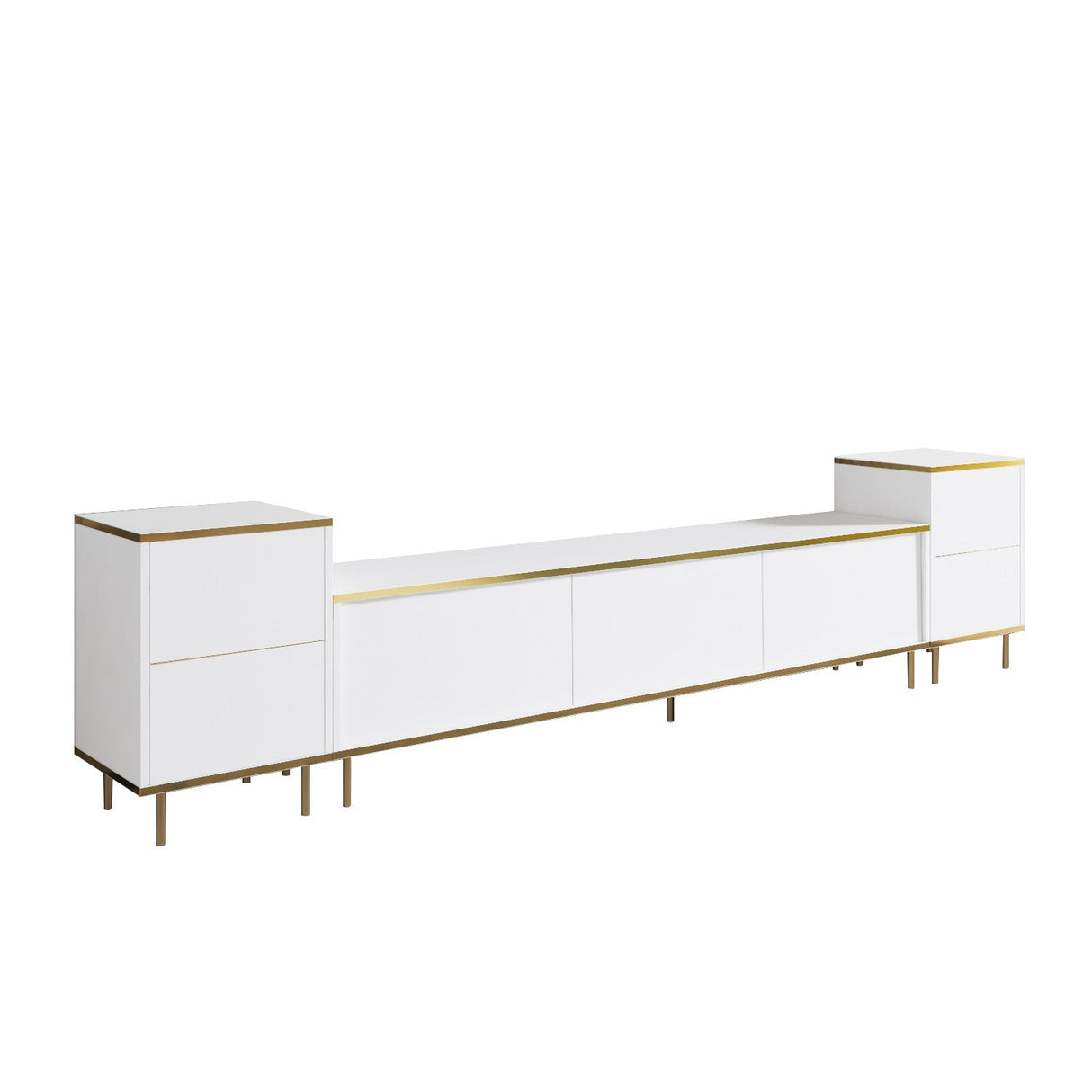 Comoda Tv Imag, Marmura, Alb, 180x35x45.2 cm - Alb