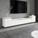 Comoda Tv Imag, Marmura, Alb, 180x35x45.2 cm - Alb