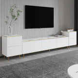 Comoda Tv Imag, Marmura, Alb, 180x35x45.2 cm - Comoda Tv Imag, Marmura, Alb, 180x35x45.2 cm